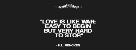 Love Is Like War  Facebook Covers