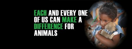 Make A Difference For Animals Facebook Covers
