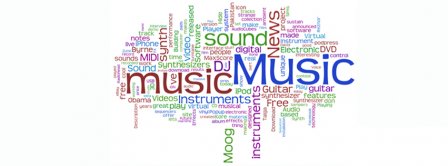 Music Words Cloud Facebook Covers