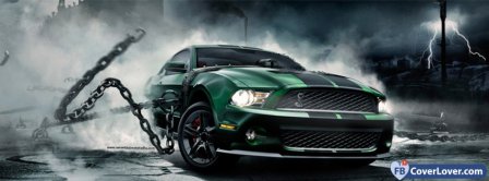 Green Ford Mustang Shelby Facebook Covers