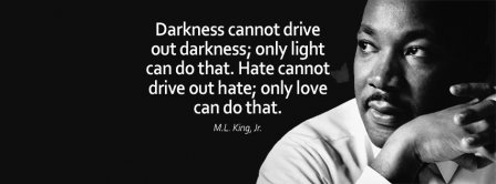 No Hate Only Love M L King Quote Facebook Covers