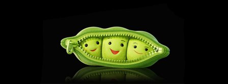 Peas In The Pod Black Background Facebook Covers