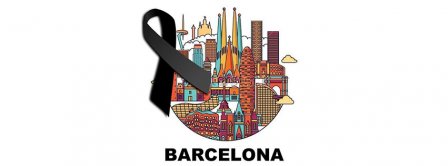 Pray For Barcelona Black Ribbon Facebook Covers