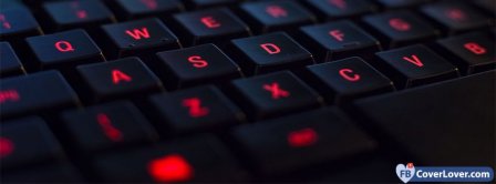 Red Light Keyboard Facebook Covers