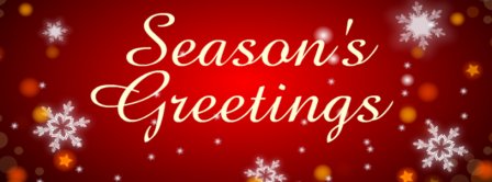 Red Seasons Greetings Facebook Covers