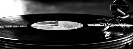 Retro Black And White Turntable Facebook Covers