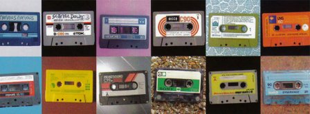Retro Tapes Collage   Facebook Covers