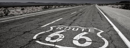 Route 66 Black And White  Facebook Covers