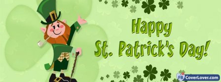 Saint Patrick Leprechaun 2 Facebook Covers