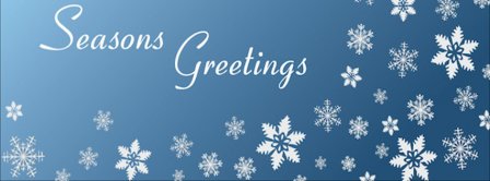 Seasons Greetings Snowflakes Facebook Covers