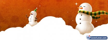 Snow Snowman Winter Seasonal Facebook Covers