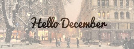 Snowy Hello December Facebook Covers