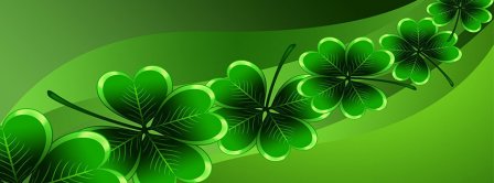 St Patricks Day Clovers String Facebook Covers