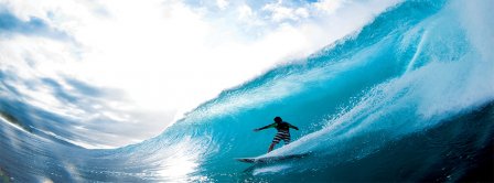 Surfer Riding Big Wave Facebook Covers