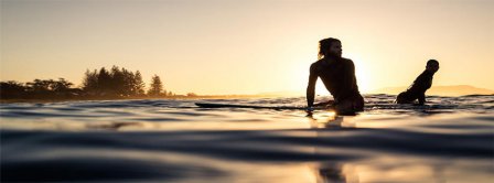 Surfers Waiting For The Wave  Facebook Covers