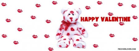 Teddy Bear Valentine Kisses Facebook Covers