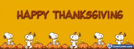 Happy Thanks Giving Snopy Facebook Covers