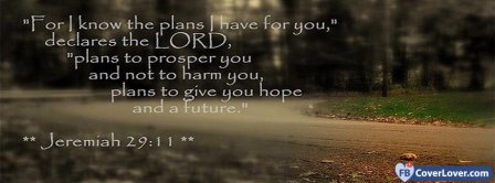 The Plans I Have For You Jeremiah 29 11 Facebook Covers