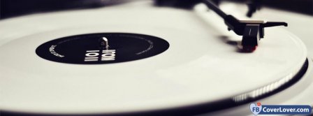 White Vinyl Player Facebook Covers