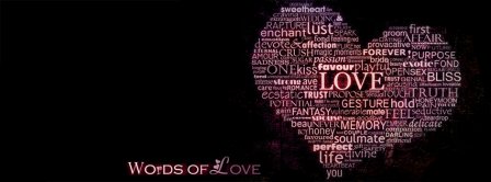 Words Of Love Facebook Covers