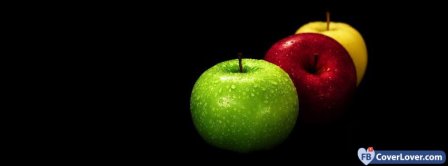 Three Colorful Apples  Facebook Covers