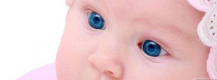 Cute Baby Closeup Blue Eyes Facebook Covers