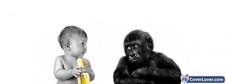 Banana Monkey Baby Facebook Covers