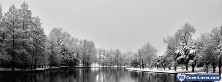 Beautiful Winter Snowy Lake Facebook Covers