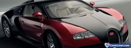 Black And Red Bugatti Veyron Facebook Covers