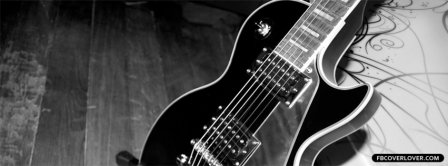 Black Les Paul Guitar Facebook Covers