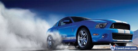 Blue Ford Mustang  Facebook Covers