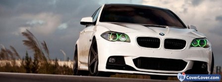BMW White Car Facebook Covers