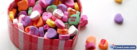 Candy Hearts Box Facebook Covers