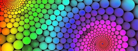 Colorful Molecules Rainbow Facebook Covers