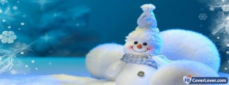 Cute White Snowman  Facebook Covers