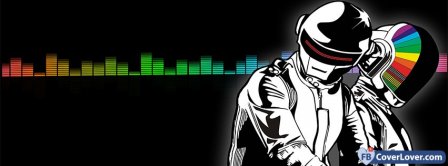 Daft Punk Music Notes Cartoon Facebook Covers