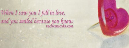 When I Saw You I Fell In Love Facebook Covers