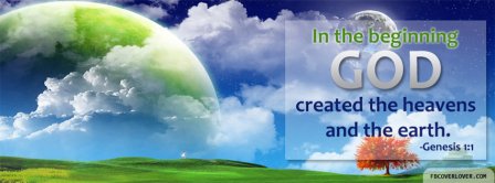 God Created The Heavens Genesis 1 1 Facebook Covers