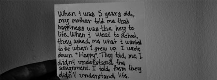 Happiness Quote Facebook Covers