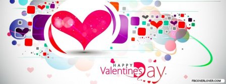 Happy Valentines Hearts Colors Facebook Covers