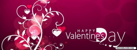 Happy Valentines Day Hearts Tree Facebook Covers