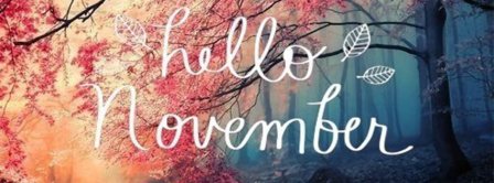 Hello November Leaves Facebook Covers