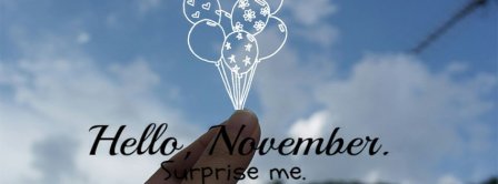 Hello November Surprise Me Facebook Covers