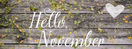 Hello November Wooden Wall Facebook Covers