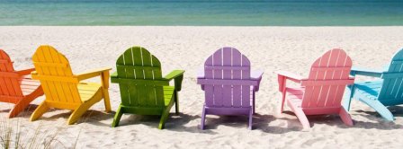 Holiday Colored Beach Chairs Facebook Covers