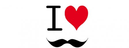 I Love Mustache 2 Facebook Covers