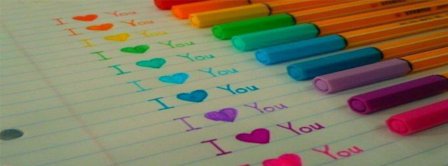 I Love You Colored Pencils  Facebook Covers