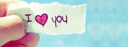 I Love You Piece Of Paper Facebook Covers