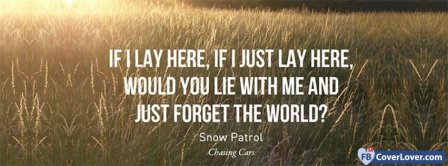 If I Just Lay Here Snow Patrol Lyrics Facebook Covers