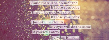 It Will Rain Lyrics 2 Facebook Covers